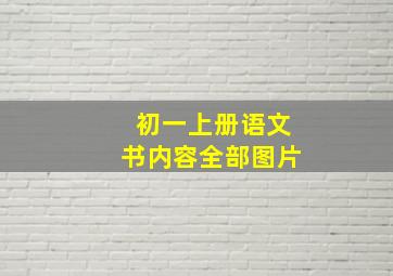 初一上册语文书内容全部图片