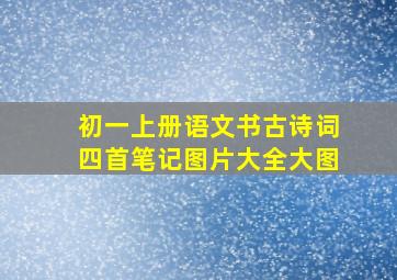 初一上册语文书古诗词四首笔记图片大全大图