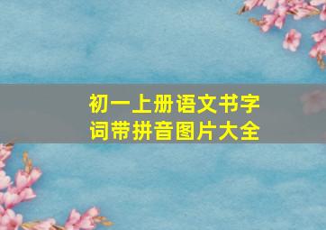 初一上册语文书字词带拼音图片大全