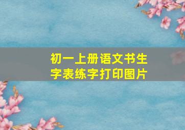 初一上册语文书生字表练字打印图片