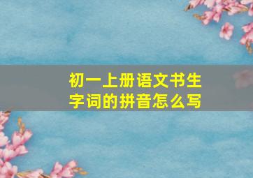 初一上册语文书生字词的拼音怎么写