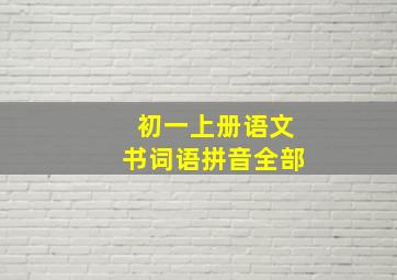 初一上册语文书词语拼音全部