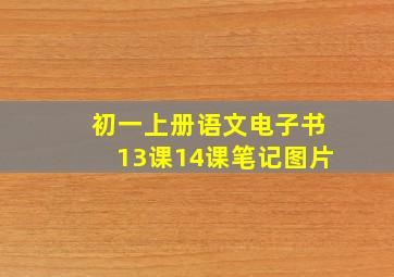 初一上册语文电子书13课14课笔记图片