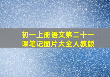 初一上册语文第二十一课笔记图片大全人教版