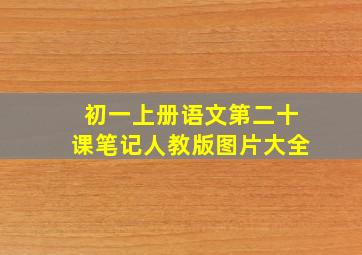 初一上册语文第二十课笔记人教版图片大全