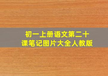 初一上册语文第二十课笔记图片大全人教版