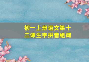 初一上册语文第十三课生字拼音组词