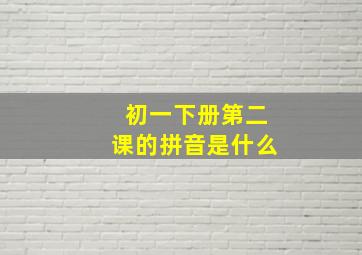 初一下册第二课的拼音是什么