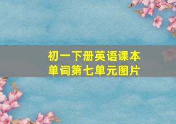 初一下册英语课本单词第七单元图片