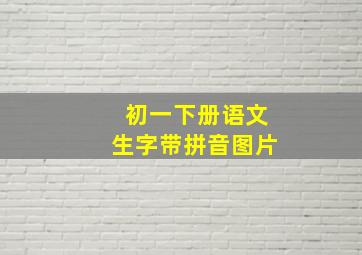 初一下册语文生字带拼音图片