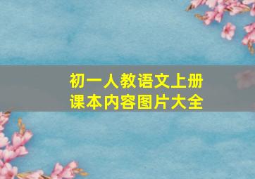 初一人教语文上册课本内容图片大全