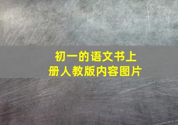 初一的语文书上册人教版内容图片