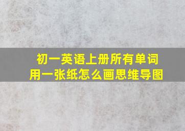 初一英语上册所有单词用一张纸怎么画思维导图