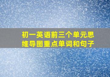 初一英语前三个单元思维导图重点单词和句子