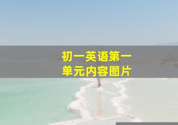 初一英语第一单元内容图片