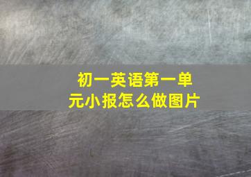 初一英语第一单元小报怎么做图片