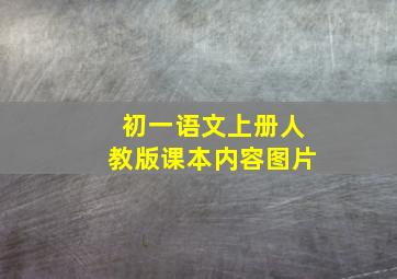 初一语文上册人教版课本内容图片