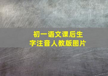 初一语文课后生字注音人教版图片