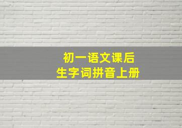 初一语文课后生字词拼音上册