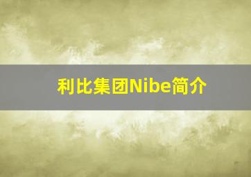 利比集团Nibe简介