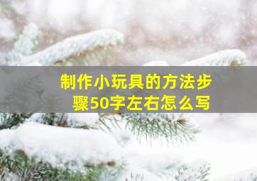 制作小玩具的方法步骤50字左右怎么写