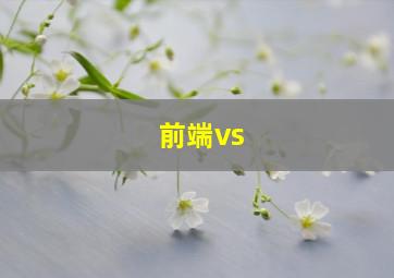 前端vs