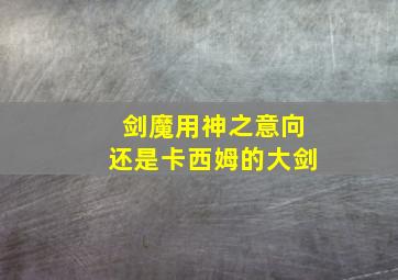 剑魔用神之意向还是卡西姆的大剑