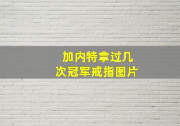 加内特拿过几次冠军戒指图片