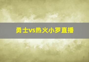 勇士vs热火小罗直播