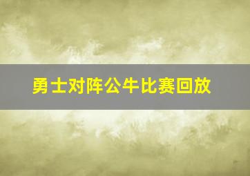 勇士对阵公牛比赛回放