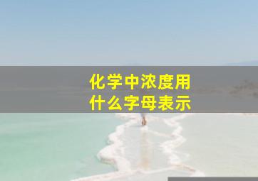 化学中浓度用什么字母表示