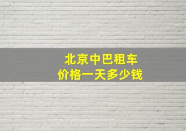 北京中巴租车价格一天多少钱