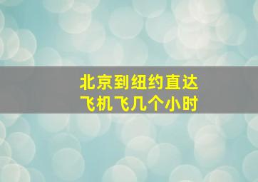 北京到纽约直达飞机飞几个小时