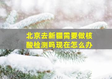 北京去新疆需要做核酸检测吗现在怎么办