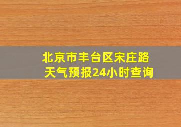 北京市丰台区宋庄路天气预报24小时查询