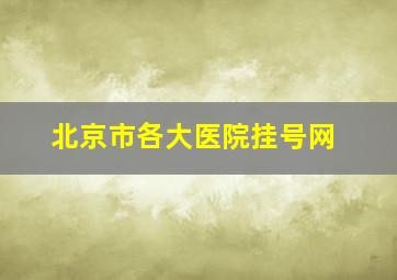 北京市各大医院挂号网