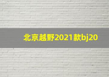 北京越野2021款bj20