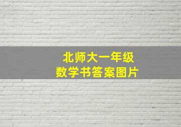 北师大一年级数学书答案图片