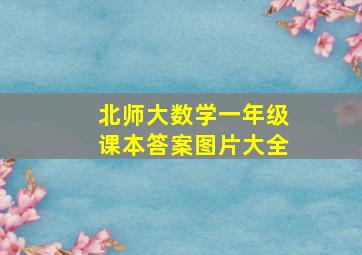 北师大数学一年级课本答案图片大全