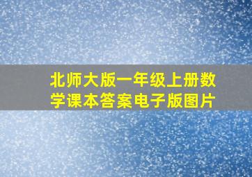 北师大版一年级上册数学课本答案电子版图片