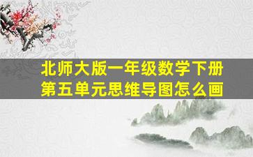 北师大版一年级数学下册第五单元思维导图怎么画