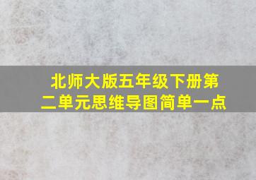 北师大版五年级下册第二单元思维导图简单一点