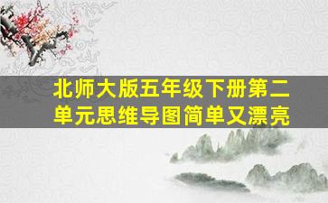 北师大版五年级下册第二单元思维导图简单又漂亮