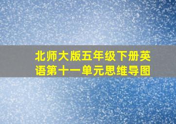 北师大版五年级下册英语第十一单元思维导图