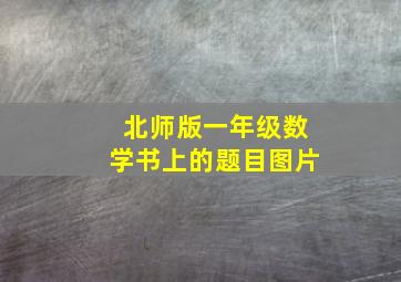 北师版一年级数学书上的题目图片