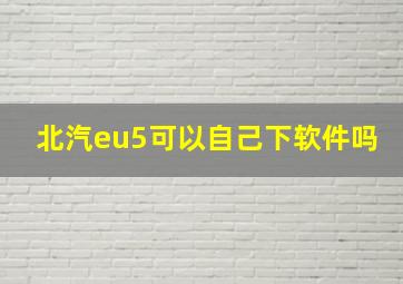 北汽eu5可以自己下软件吗