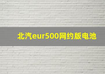 北汽eur500网约版电池