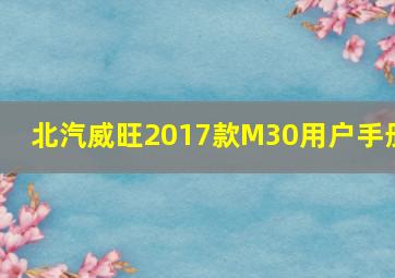 北汽威旺2017款M30用户手册