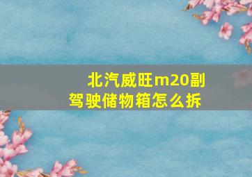 北汽威旺m20副驾驶储物箱怎么拆