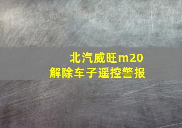 北汽威旺m20解除车子遥控警报